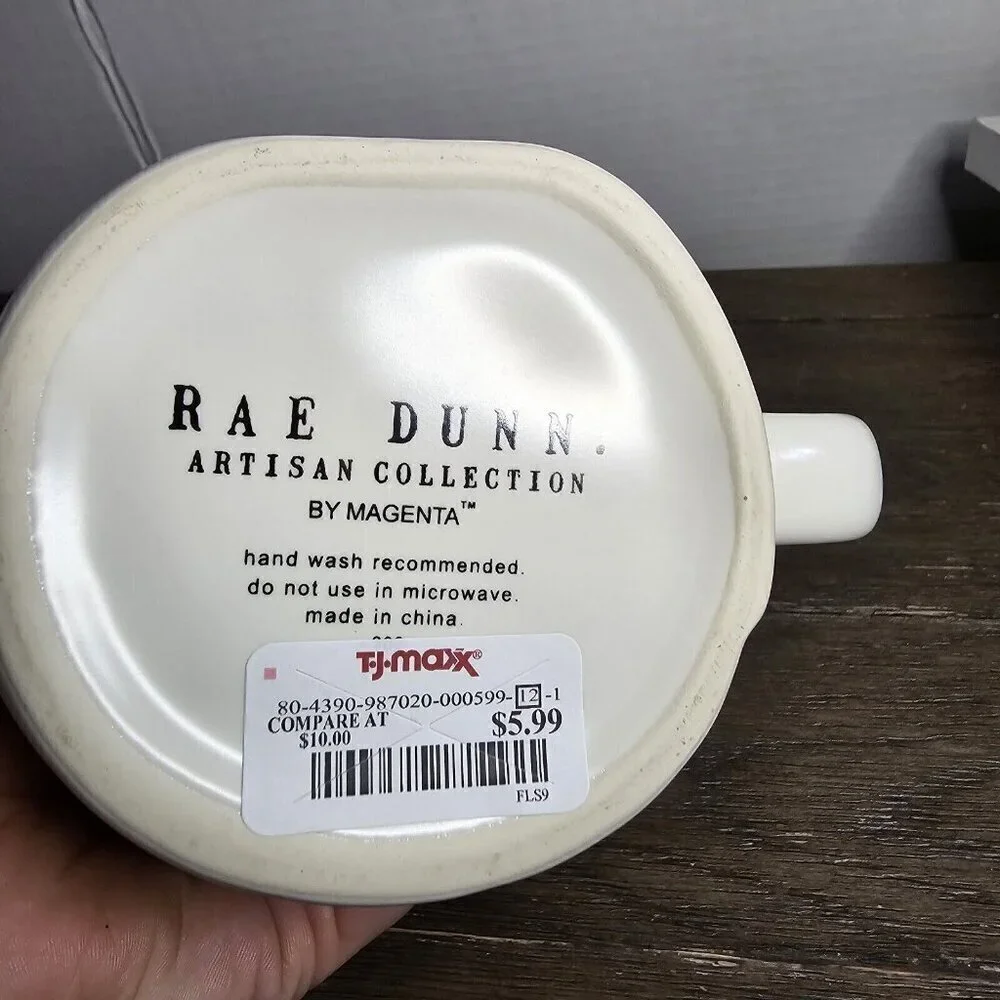 NWT Rae Dunn Artisan Soul Mate Valentine's Day Mug Metallic Gold Font Farmhouse
